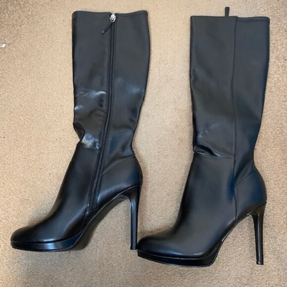Nine West Black Faux leather tall boot - Picture 1 of 7